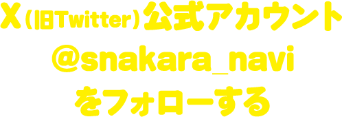 X(旧Twitter)公式アカウント @snakara_navi をフォローする